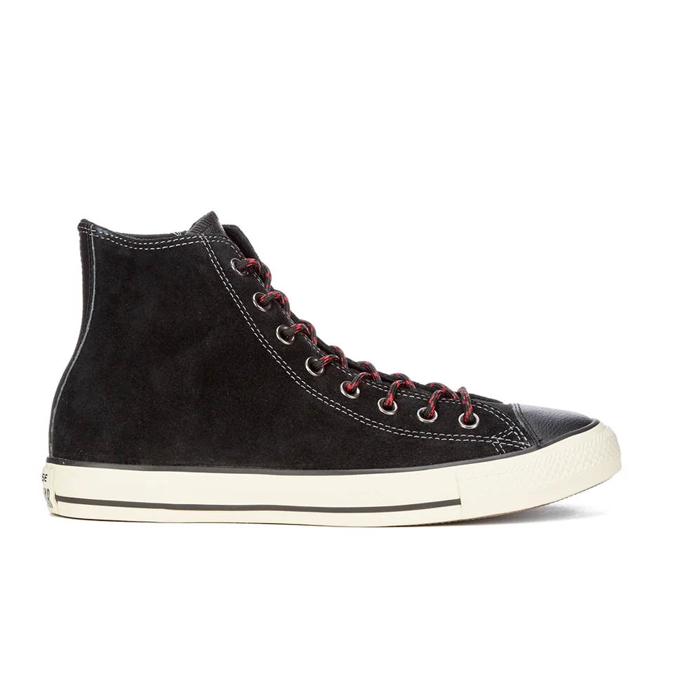 Converse Men's Chuck Taylor All Star Suede/Leather Hi-Top Trainers - Black/Papaya/Turtle Image 1
