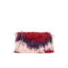 House of Holland Women's Fur Clutch with Chain - Maroon/Pink/Purple - Image 1