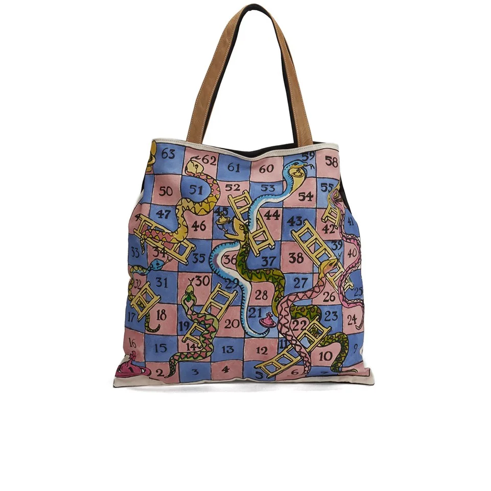 Vivienne Westwood Women's Snake Board Game Shopper Bag - Blue Image 1