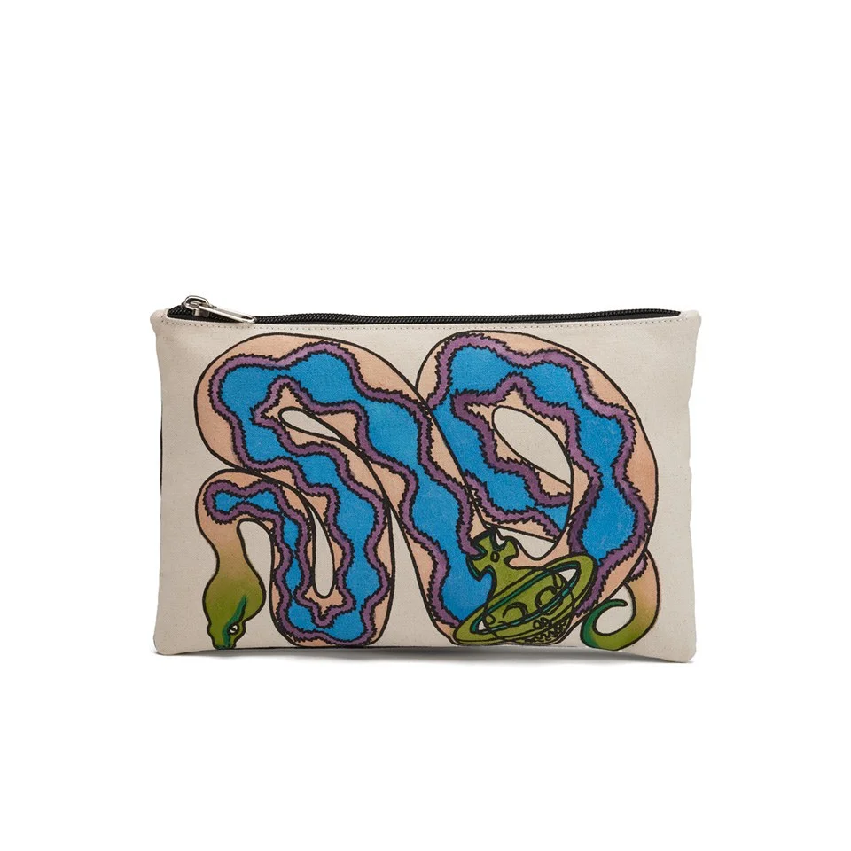 Vivienne Westwood Women's Snake Zip Pouch Clutch Bag - White Image 1