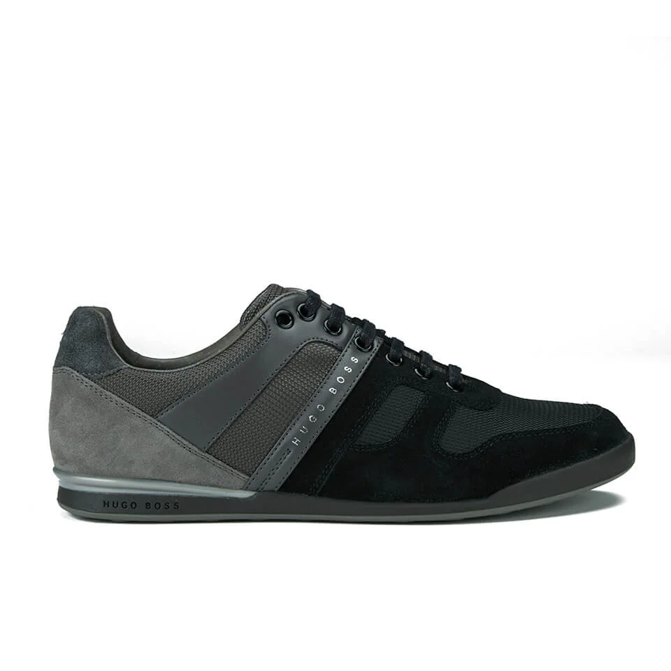 BOSS Green Men's Akeen Clean Leather Trainers - Charcoal Image 1