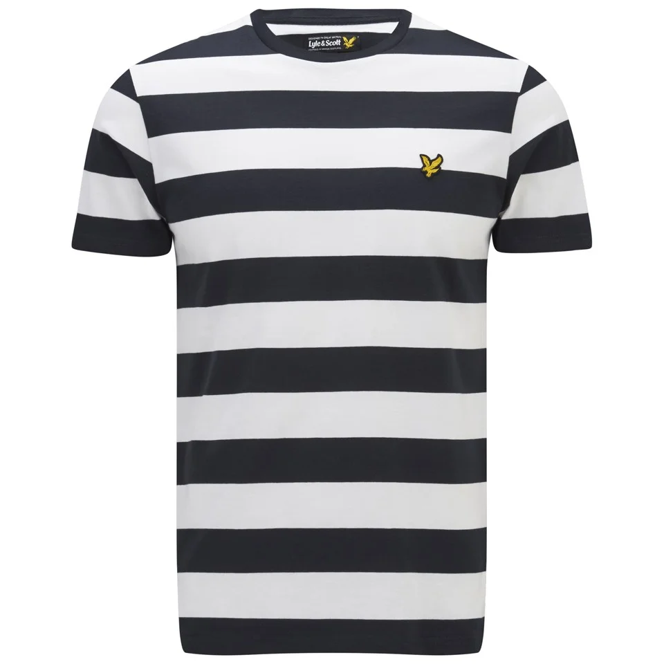 Lyle & Scott Vintage Men's Block Stripe T-Shirt - New Navy Image 1