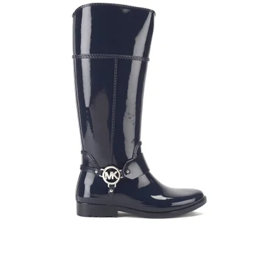 MICHAEL MICHAEL KORS Women's Fulton Harness Tall Rubber Rain Boots - Navy