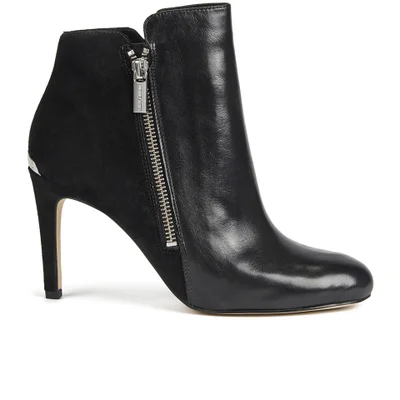 MICHAEL MICHAEL KORS Women's Clara Leather Heeled Ankle Boots - Black