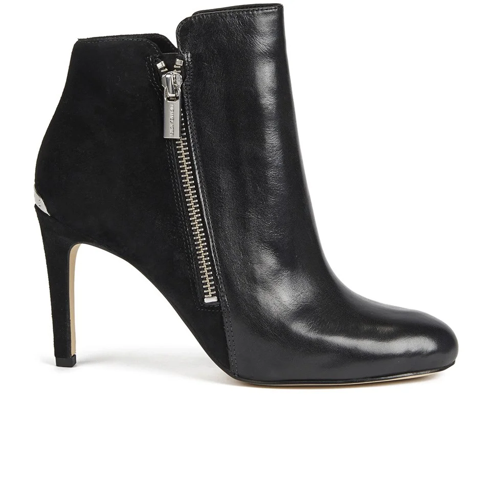MICHAEL MICHAEL KORS Women's Clara Leather Heeled Ankle Boots - Black Image 1