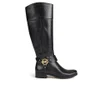 MICHAEL MICHAEL KORS Women's Fulton Harness Leather Knee High Boots - Black - Image 1