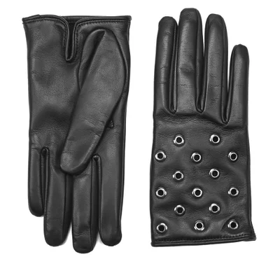 REDValentino Women's Stud Leather Gloves - Black
