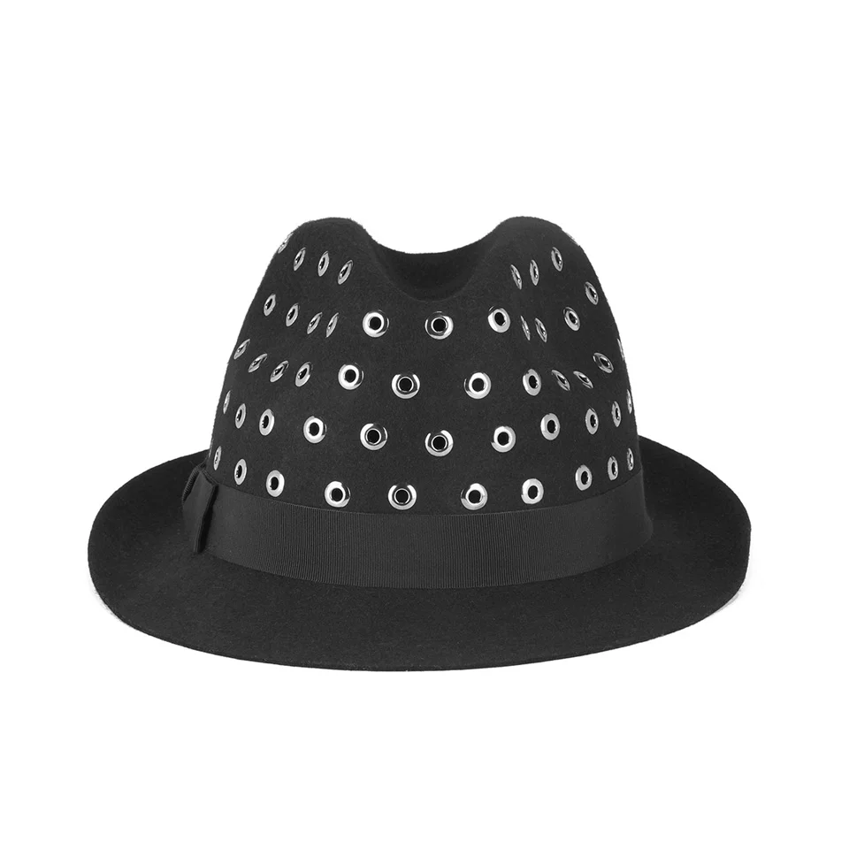REDValentino Women's Stud Trilby Hat - Black Image 1