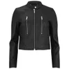 MICHAEL MICHAEL KORS Women's Panelled Leather Jacket - Black/Silver - Image 1