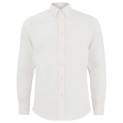 Knutsford x Tripl Stitched Men's Long Sleeve Woven Pique Shirt - White