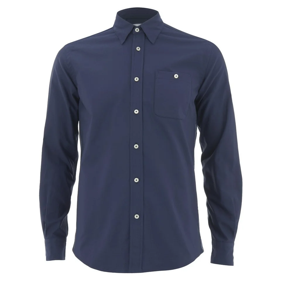 Knutsford x Tripl Stitched Men's Long Sleeve Oxford Shirt - Navy Image 1
