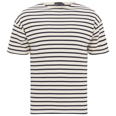 Armor Lux Men's Doélan Breton Stripe T-Shirt - Nature Cream/Navy