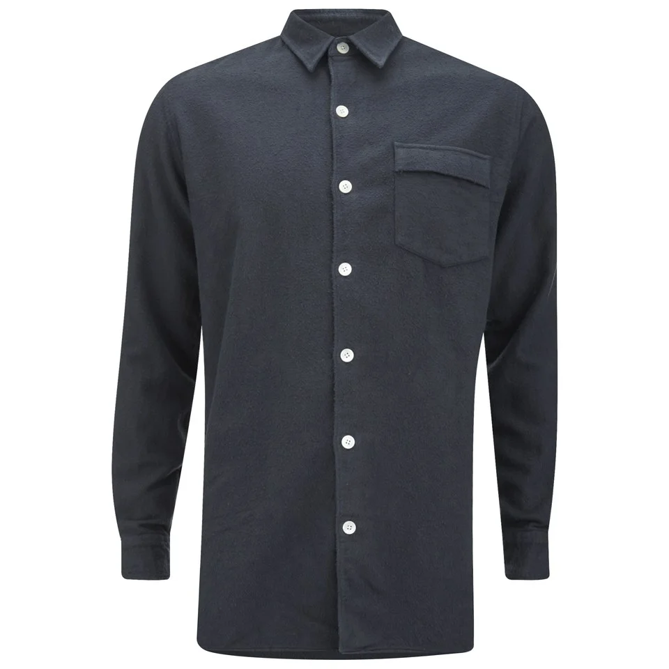 Our Legacy Men's Marine Brushed Dry Flannel Shirt - Blue Image 1