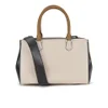 Paul Smith Accessories Women's Small Double Zip Leather Tote Bag - Black/Cream - Image 1