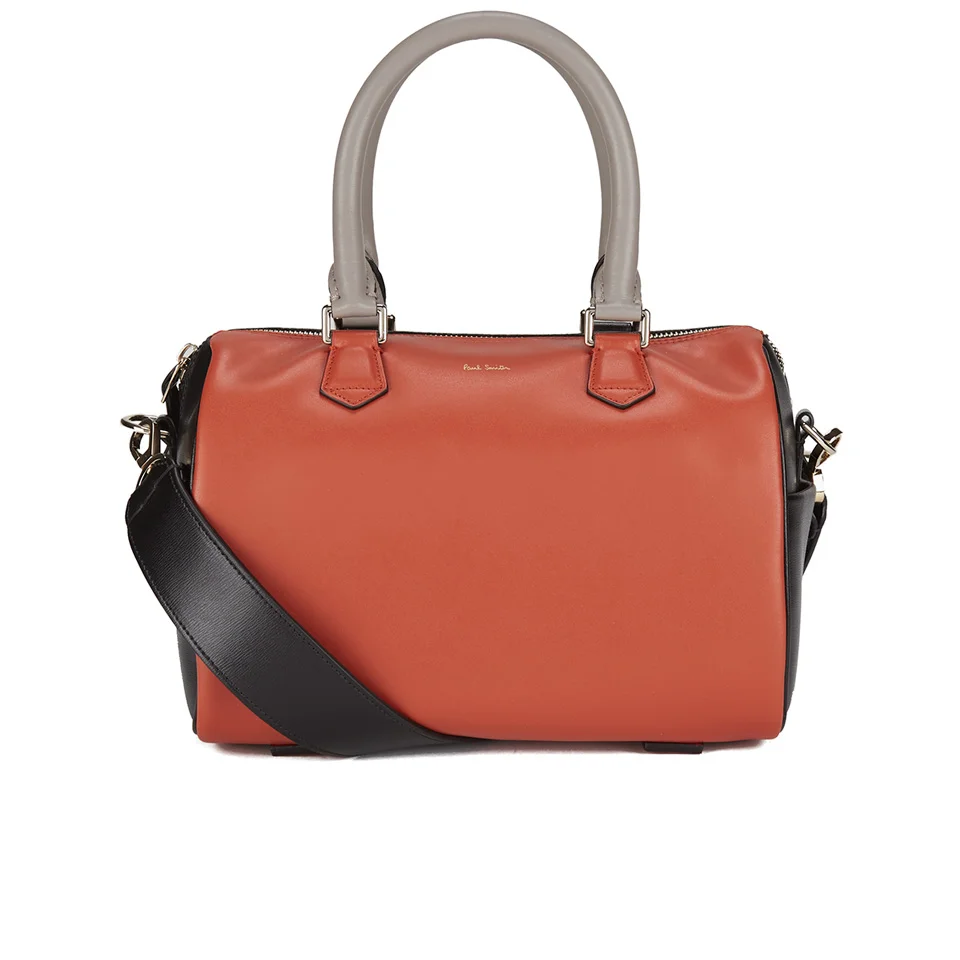 Paul Smith Accessories Women's Leather Bowler Bag - Orange/Black Image 1