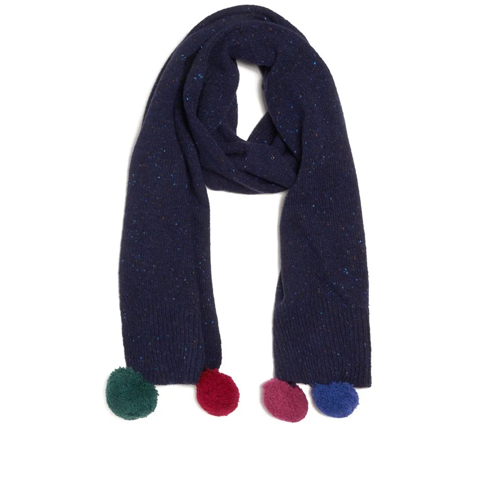 Paul Smith Accessories Women's Donegal 4 Pom Scarf - Navy Image 1
