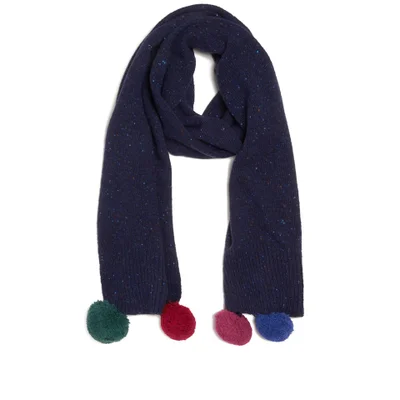 Paul Smith Accessories Women's Donegal 4 Pom Scarf - Navy