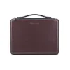 WANT LES ESSENTIELS Men's Kansai 13 Inch Computer Folio with A4 Notepad - Maroon Snake/Navy - Image 1
