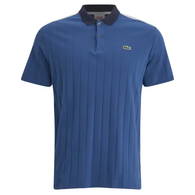 Lacoste Live Men's Short Sleeve Pinstripe Polo Shirt - Blue