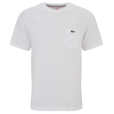 Lacoste Live Men's Short Sleeve Pocket Crew Neck T-Shirt - White