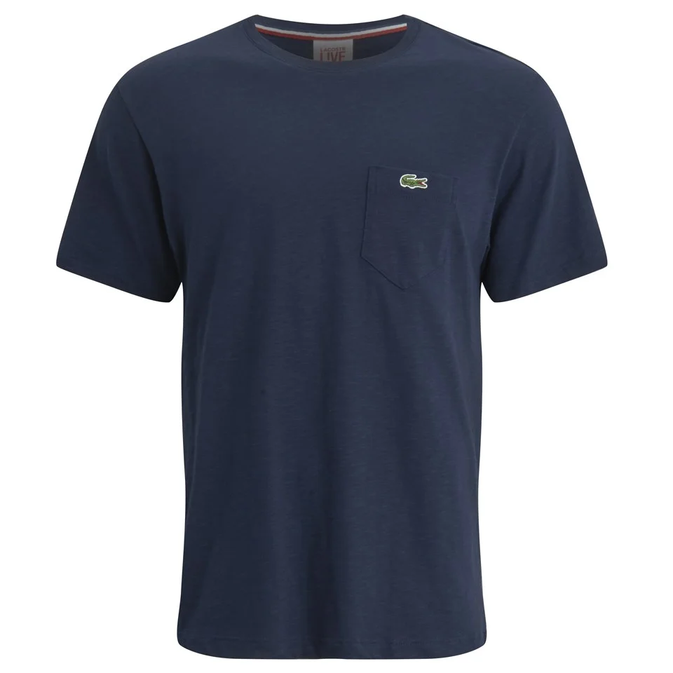 Lacoste Live Men's Short Sleeve Pocket Crew Neck T-Shirt - Navy Image 1