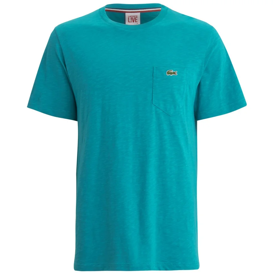 Lacoste Live Men's Short Sleeve Pocket Crew Neck T-Shirt - Green Image 1