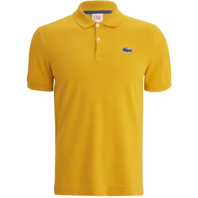 Lacoste Live Men's Short Sleeve Largo Logo Polo Shirt - Yellow