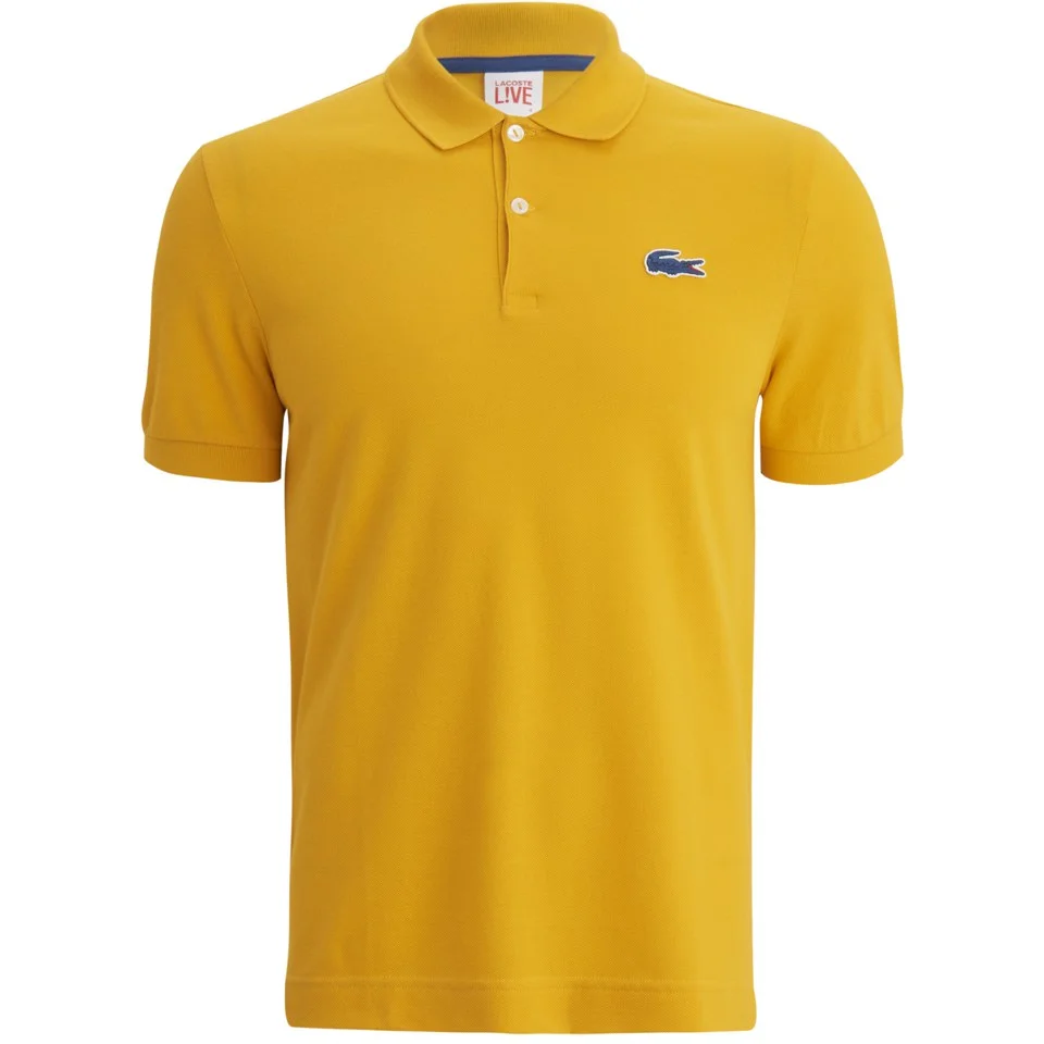 Lacoste Live Men's Short Sleeve Largo Logo Polo Shirt - Yellow Image 1