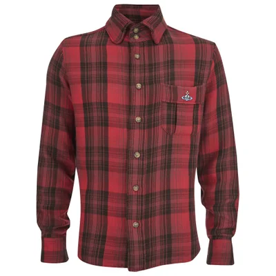 Vivienne Westwood Anglomania Men's Padded Details Long Sleeve Shirt - Red