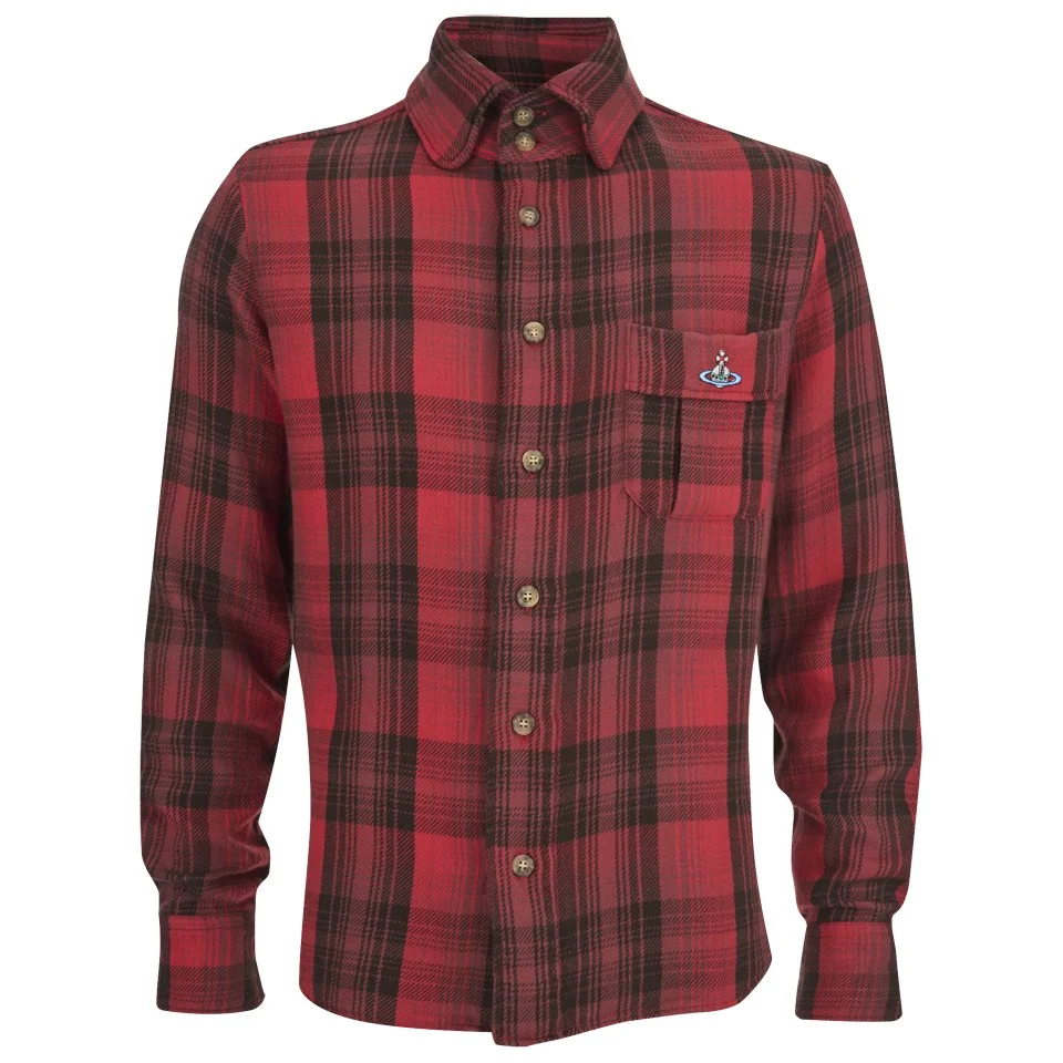 Vivienne Westwood Anglomania Men's Padded Details Long Sleeve Shirt - Red Image 1