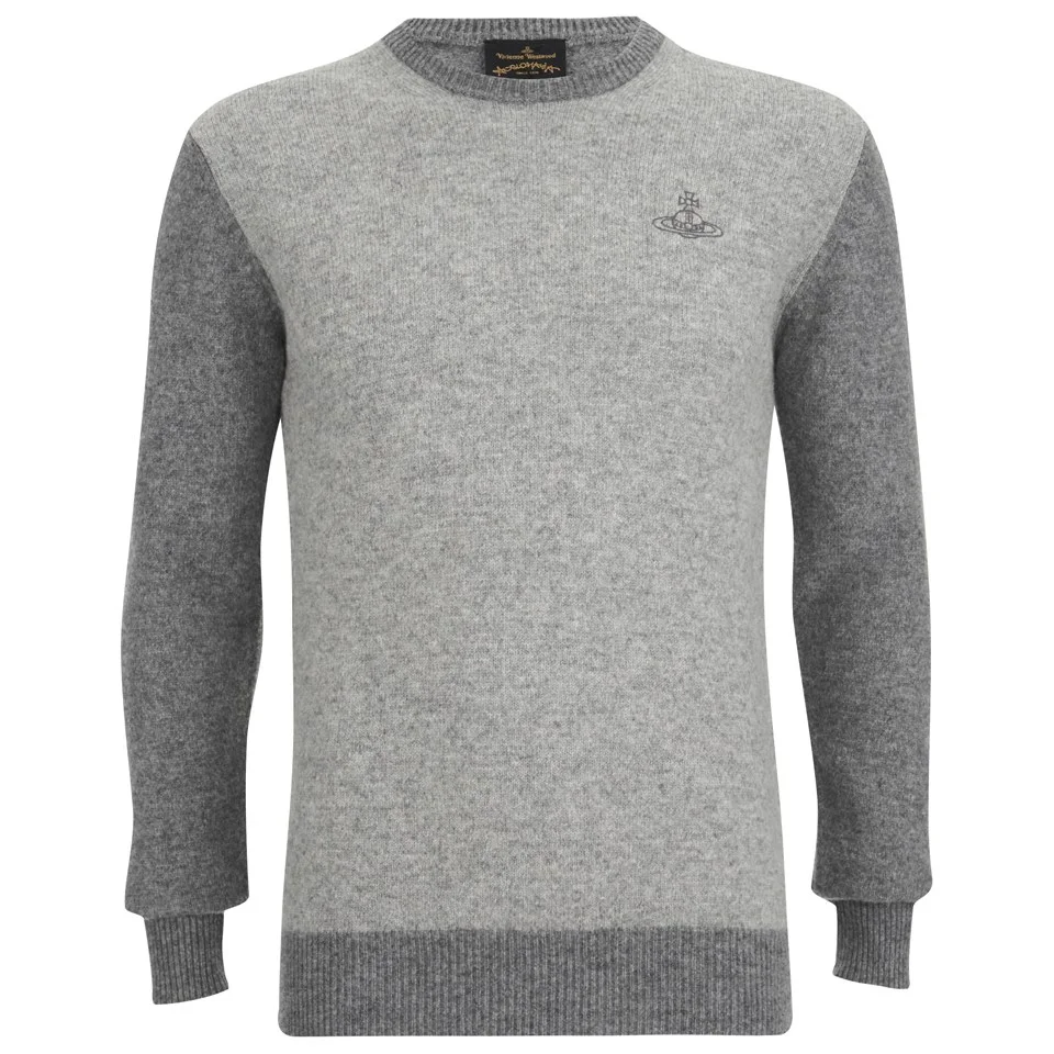 Vivienne Westwood Anglomania Men's Classic Round Neck Knitted Jumper - Grey Image 1