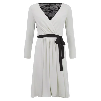 Diane von Furstenberg Women's Seduction Wrap Dress - Ivory/Black