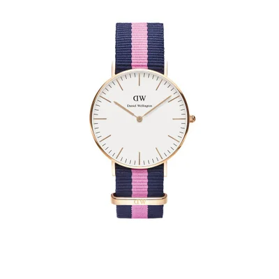 Daniel Wellington Classic Nato Winchester Rose Gold Watch - Navy/Pink