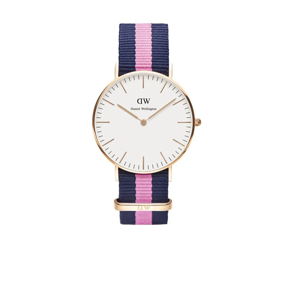 Daniel Wellington Classic Nato Winchester Rose Gold Watch - Navy/Pink Image 1