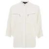 Alexander Wang Women's Button Up Top with Zip Pockets - Sterile - Image 1