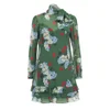 REDValentino Women's Floral Tie Neck Dress - Verde - Image 1