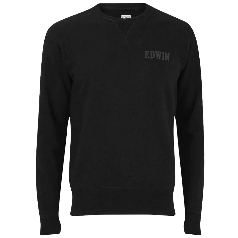 Edwin Men's Classic Logo Sweater - Black Image 1