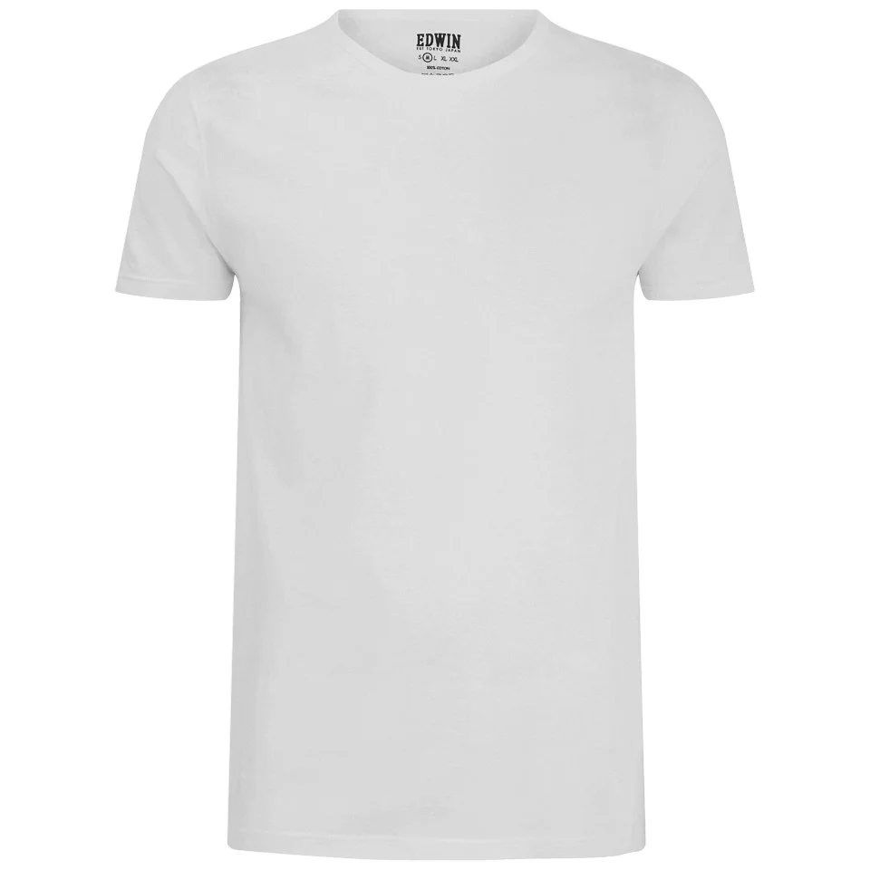Edwin Men's Double Pack Crew Neck T-Shirt - White Image 1