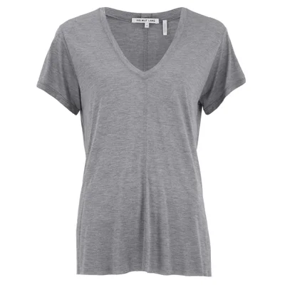 Helmut Lang Women's Deep V Neck T-Shirt - Heather Grey