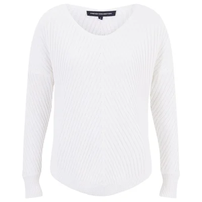 French Connection Women's Winter Mozart Dropped Jumper - Winter White