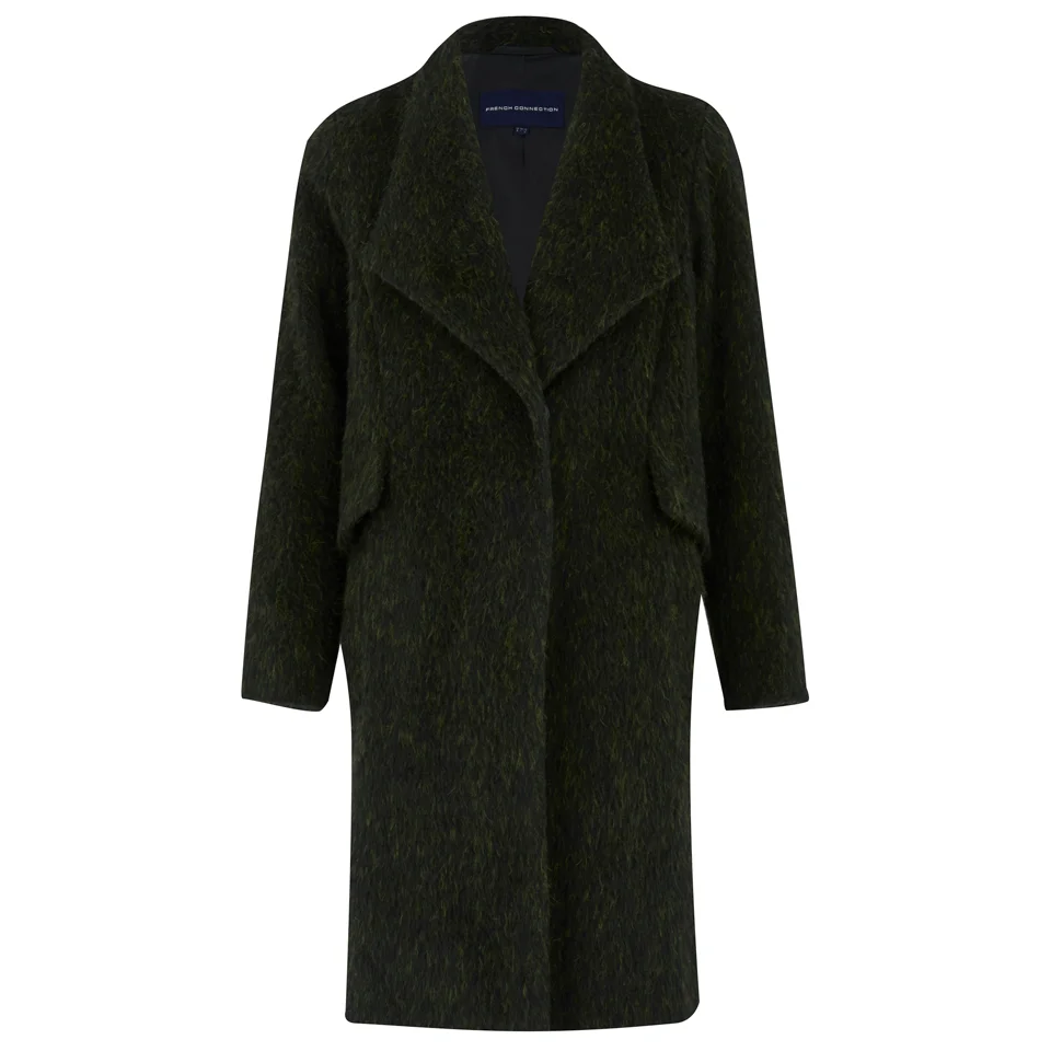 French Connection Women's Tyler Wool Wrap-Over Coat - Turtle Image 1