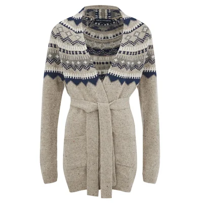 French Connection Women's Fran Fair Isle Oversized Cardigan - Oatmeal Multi