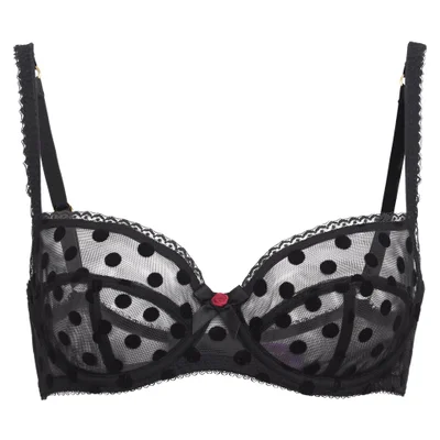 L'Agent by Agent Provocateur Women's Rosalyn Non-Padded Balcony Bra - Black