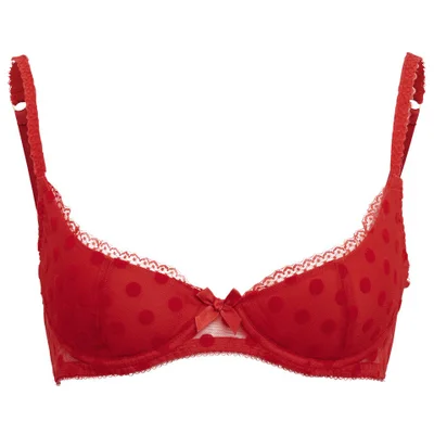 L'Agent by Agent Provocateur Women's Rosalyn Quarter Cup Bra - Red