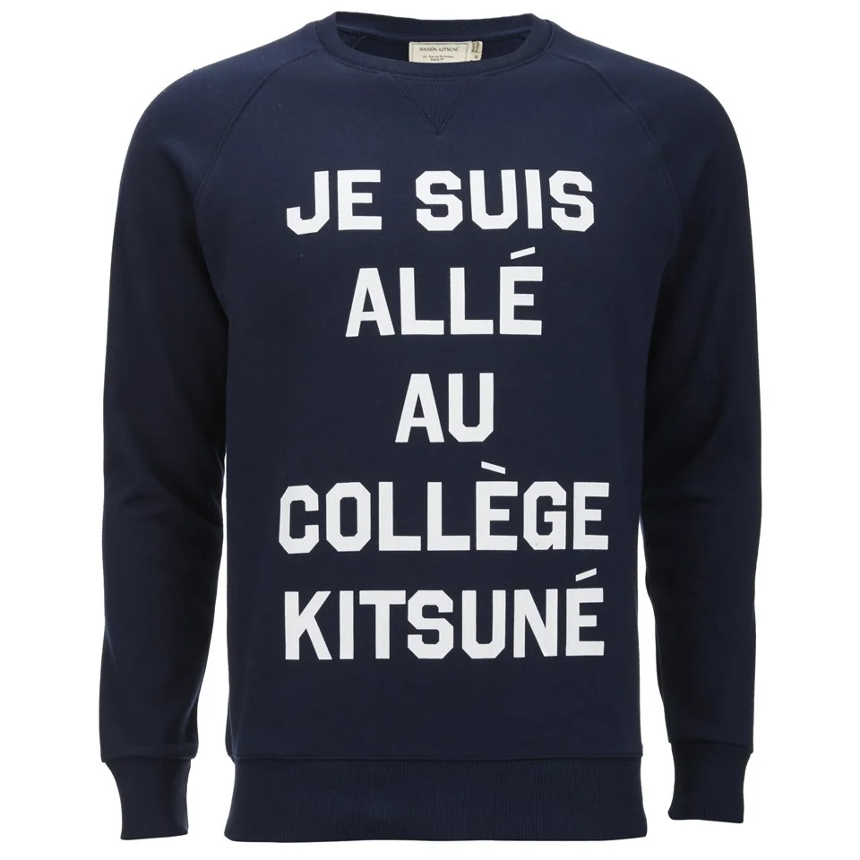 Maison Kitsuné Men's Je Suis Alle Sweatshirt - Navy Image 1