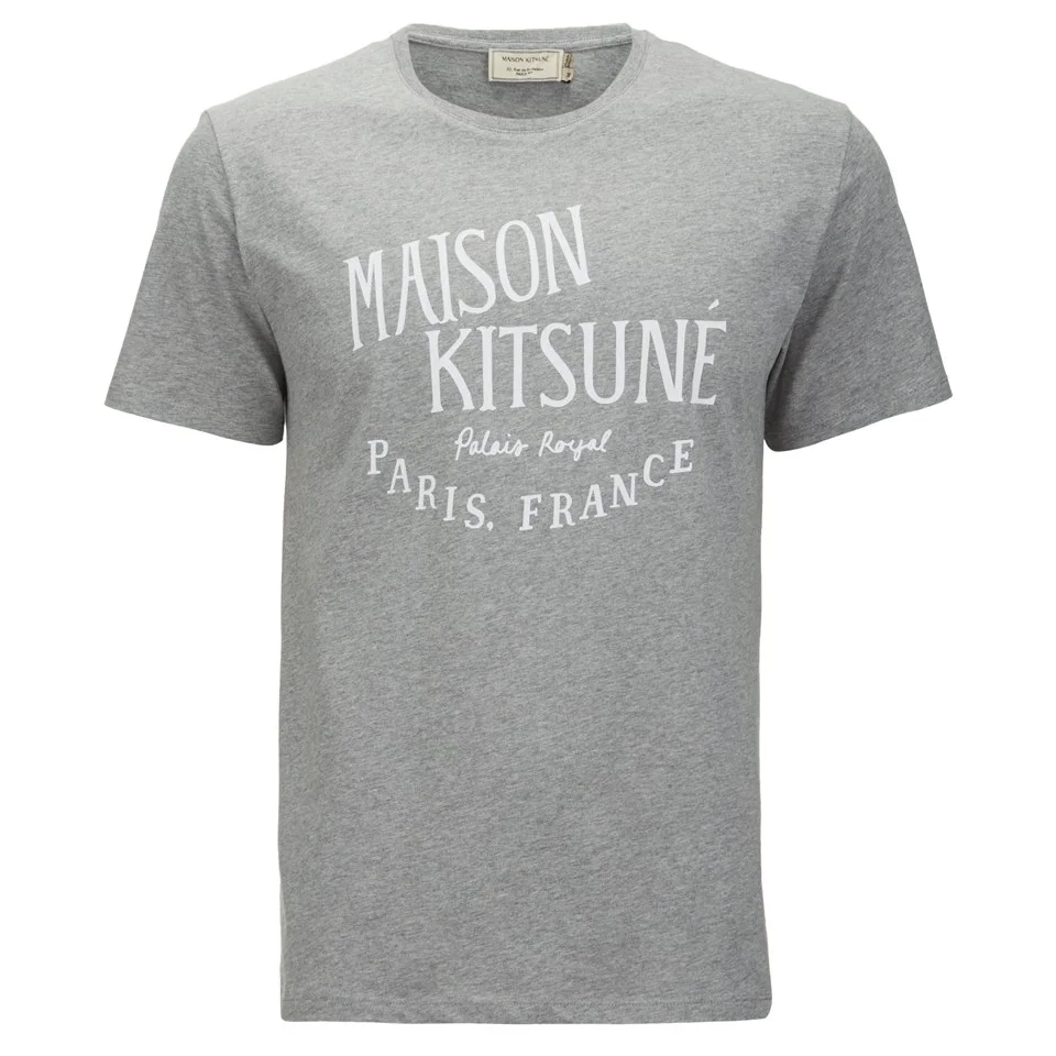 Maison Kitsuné Men's Palais Royal T-Shirt - Grey Melange Image 1