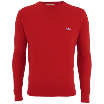 Maison Kitsuné Men's R-Neck Sweatshirt - Red