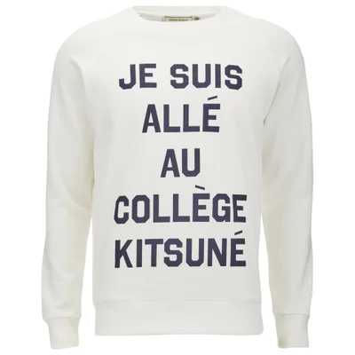 Maison Kitsuné Men's Je Suis Alle Sweatshirt - White