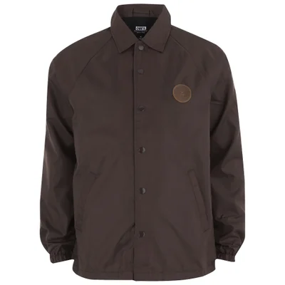 OBEY Clothing Men's Mercer Lined Coaches Jacket - Burgundy Brown