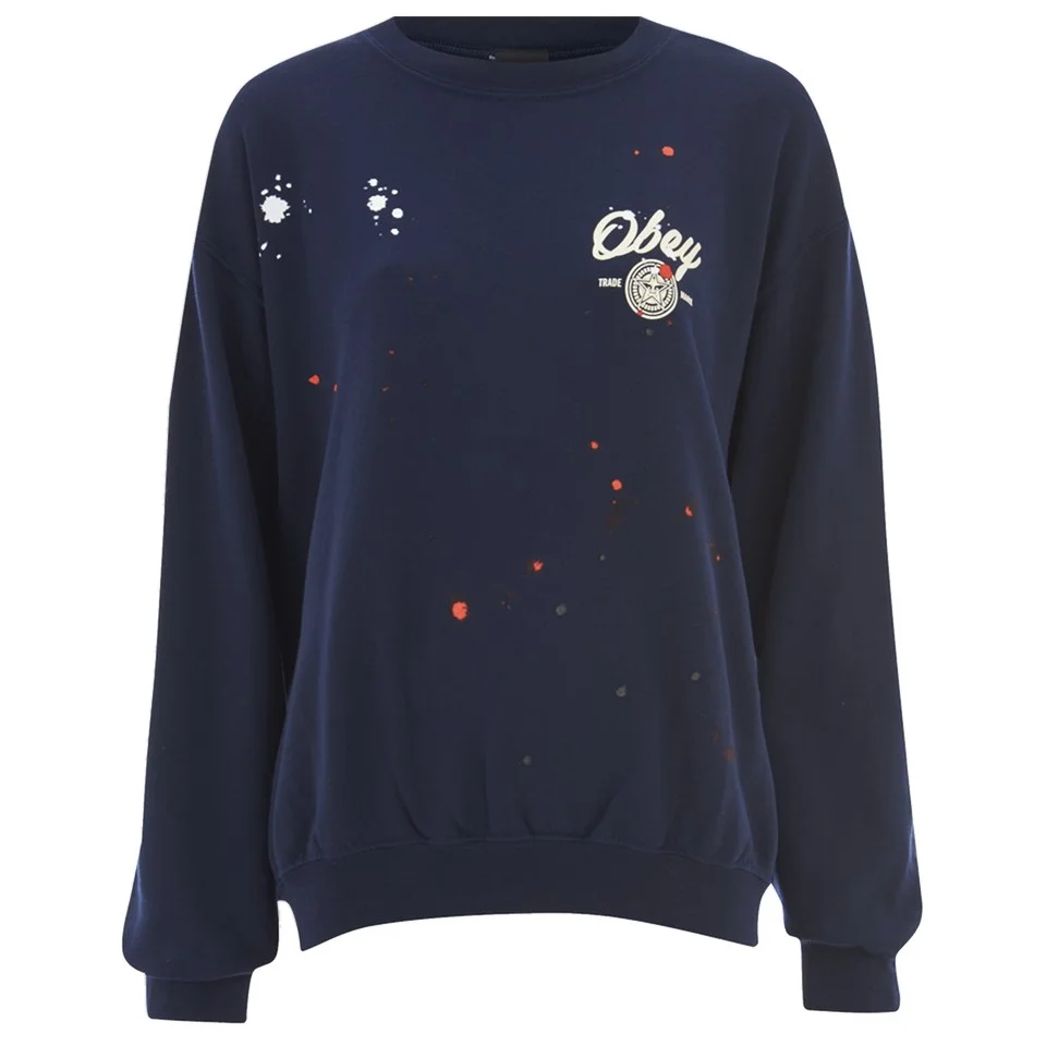 OBEY Clothing Women's Vintage Throwback Fleece - Blue Image 1